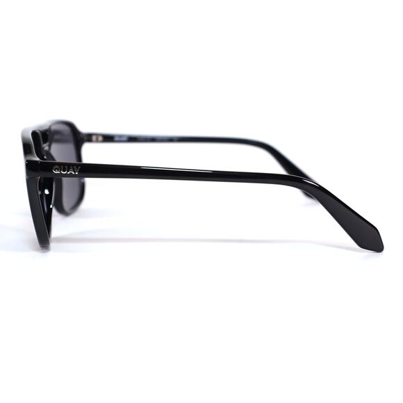 Quay Australia ON THE FLY Polarized Aviator Sunglasses - Black / Smoke - NWT - Picture 3 of 10